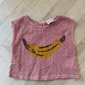 Bobo Choses Pink Banana Print Kids Top